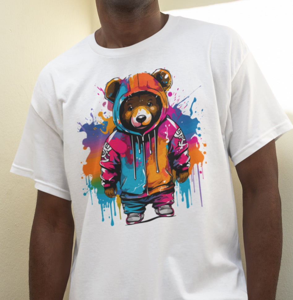 Bear In Rainbow Hoodie