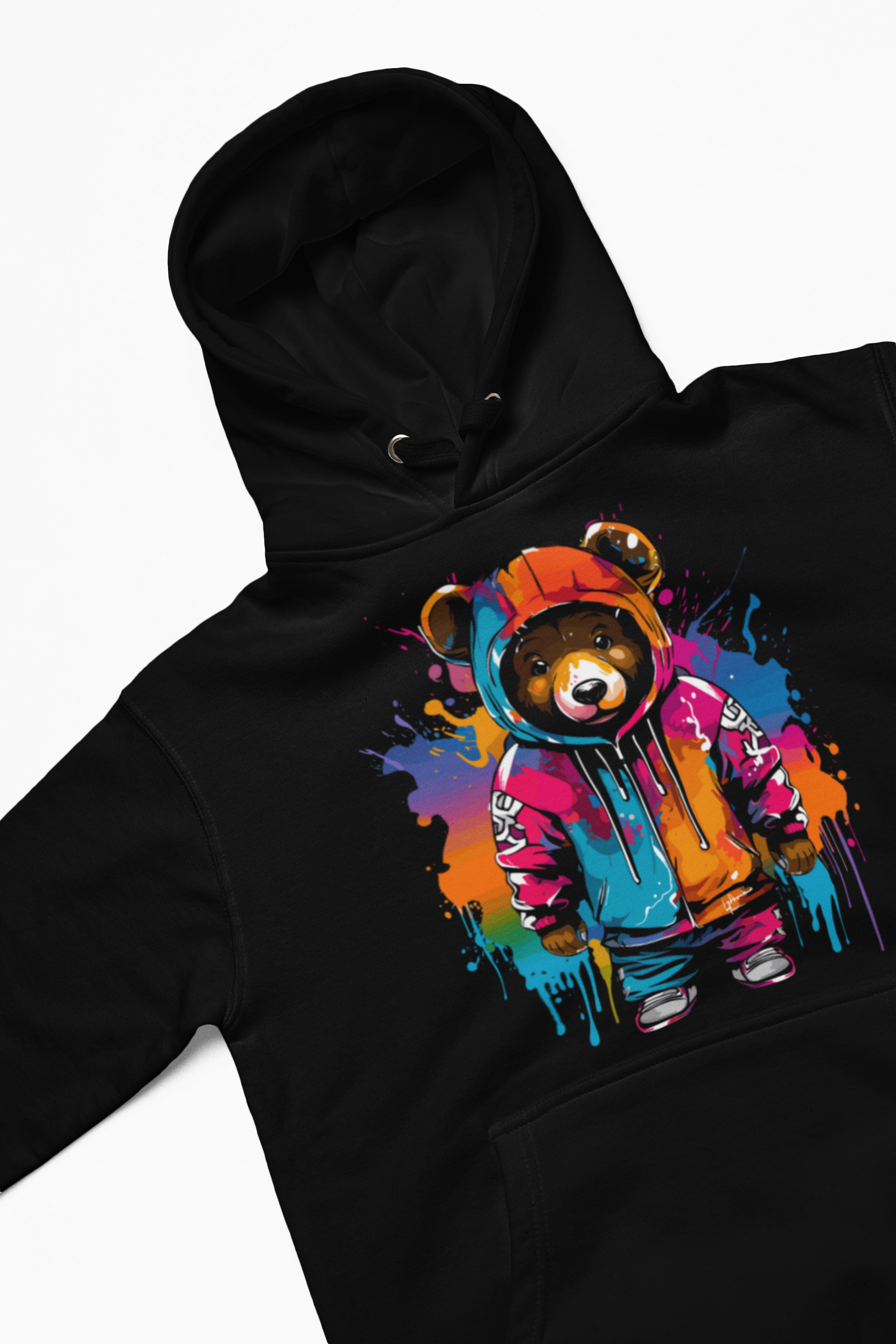 Bear In Rainbow Hoodie