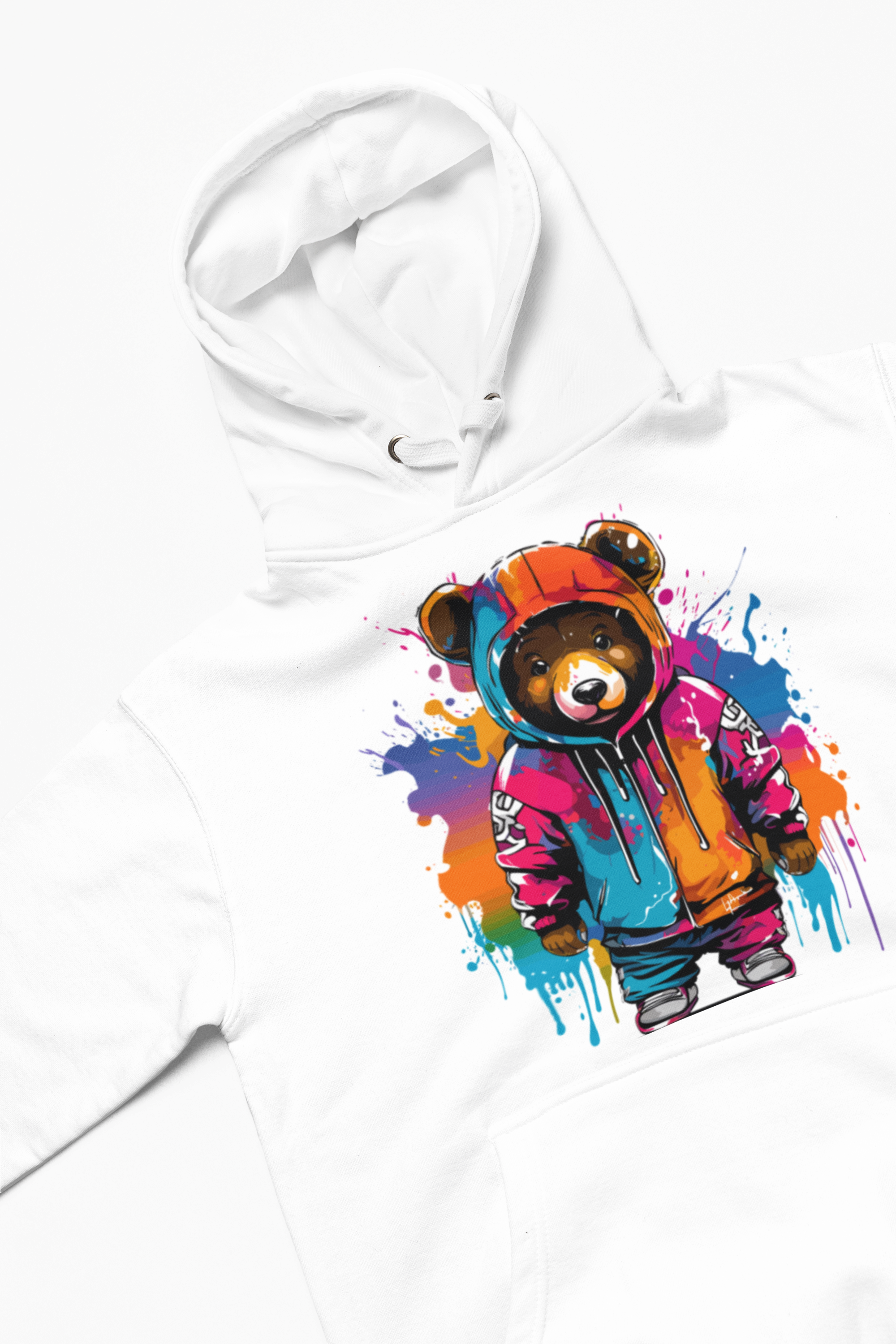 Bear In Rainbow Hoodie
