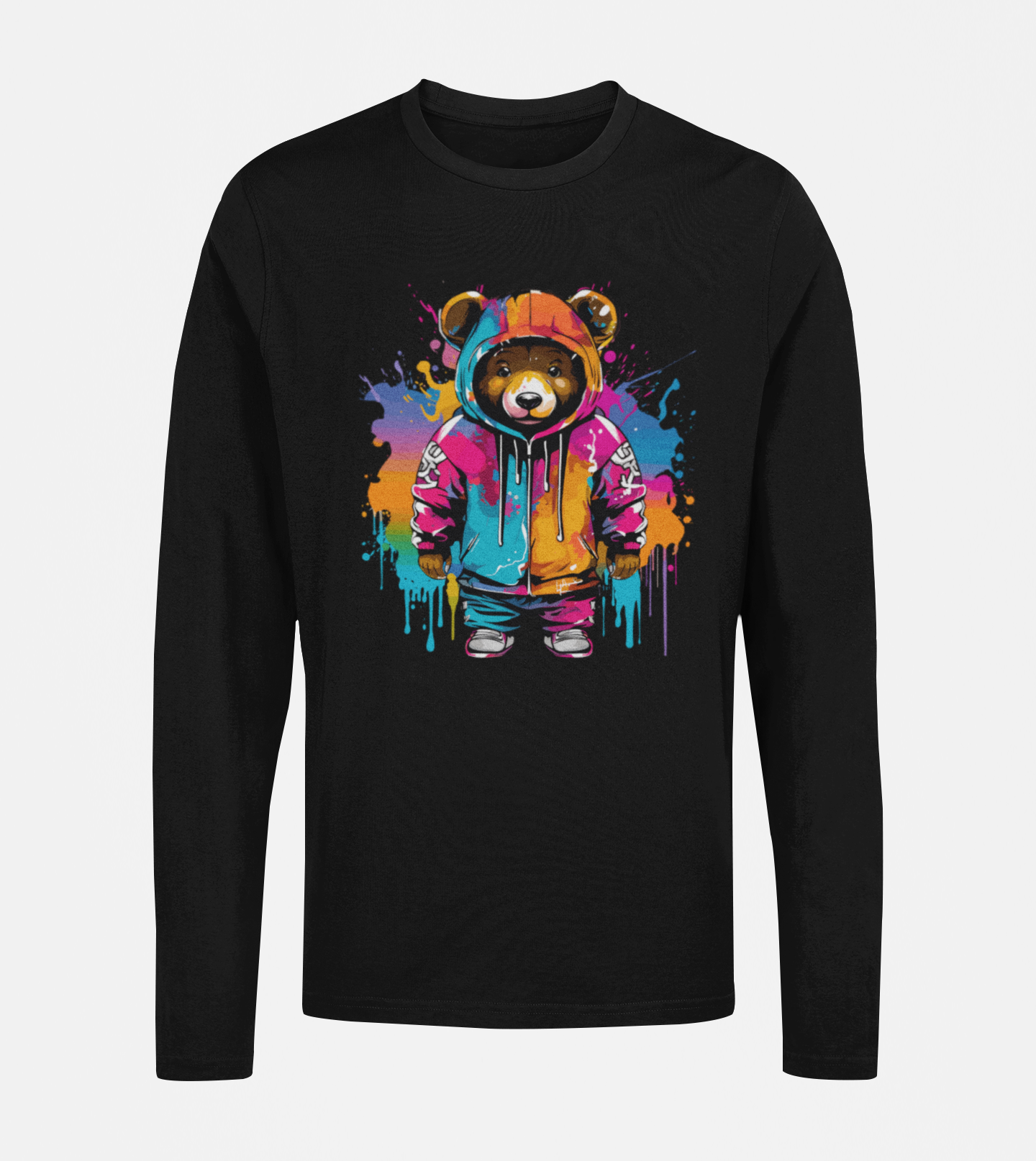 Bear In Rainbow Hoodie