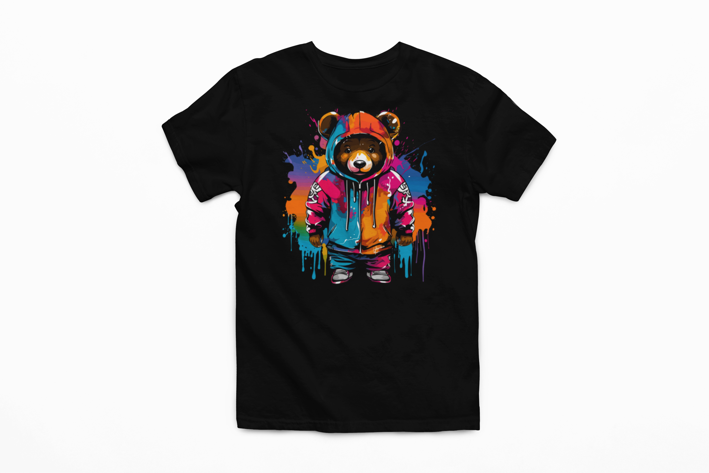 Bear In Rainbow Hoodie